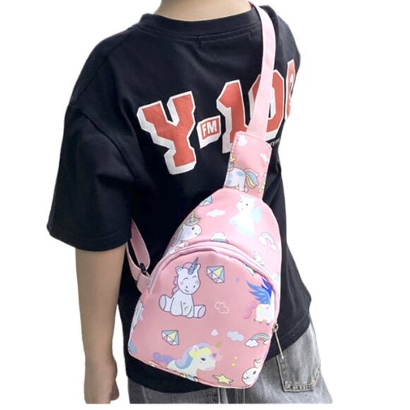 Other - Kids Pink Unicorn Chest Sling Bag
